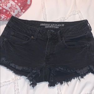 Black Jean Shorts